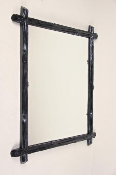 19th Century Rustic Black Forest Wall Mirror Austria circa 1880