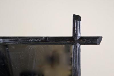 19th Century Rustic Black Forest Wall Mirror Basswood Austria circa 1880