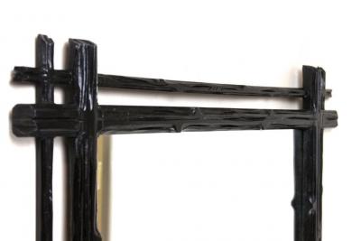 19th Century Rustic Black Forest Wall Mirror Double Framed AT circa 1880