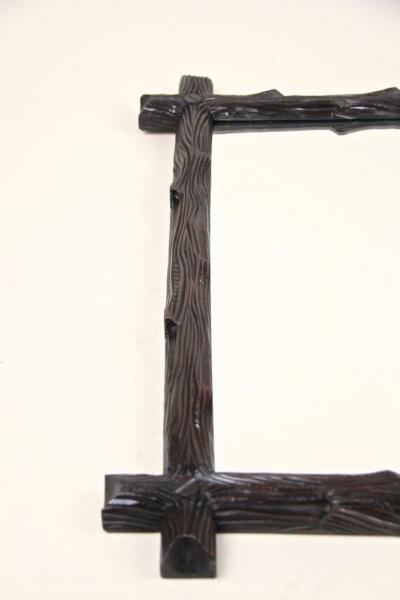 19th Century Rustic Black Forest Wall Mirror Hand Carved Austria circa 1880