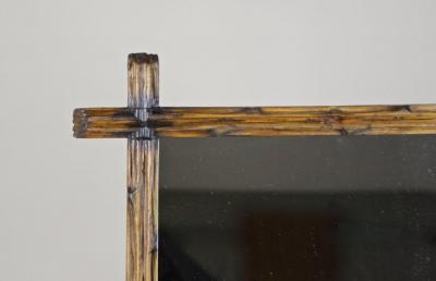 19th Century Rustic Black Forest Wall Mirror with Black Accents AT circa 1890