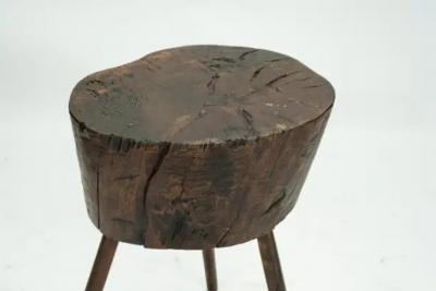 19th Century Rustic Chopping Block Table