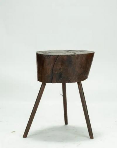 19th Century Rustic Chopping Block Table