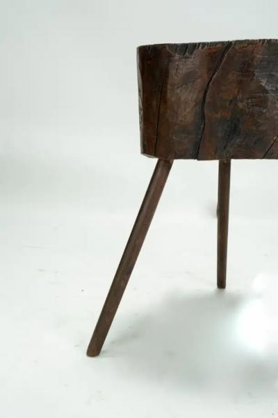 19th Century Rustic Chopping Block Table
