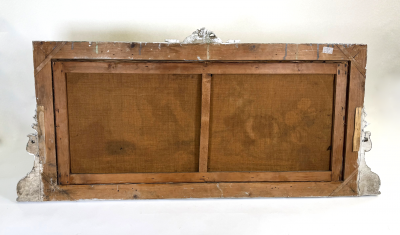 19th Century Rustic Still Life Oil Inset Dessus de Porte or Overdoor Panel