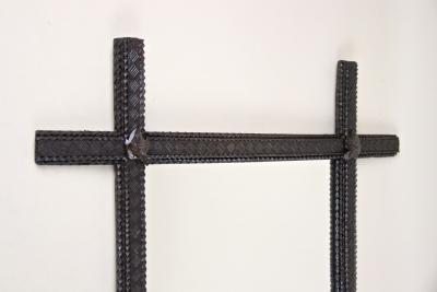 19th Century Rustic Tramp Art Mirror Hand Carved Austria circa 1840