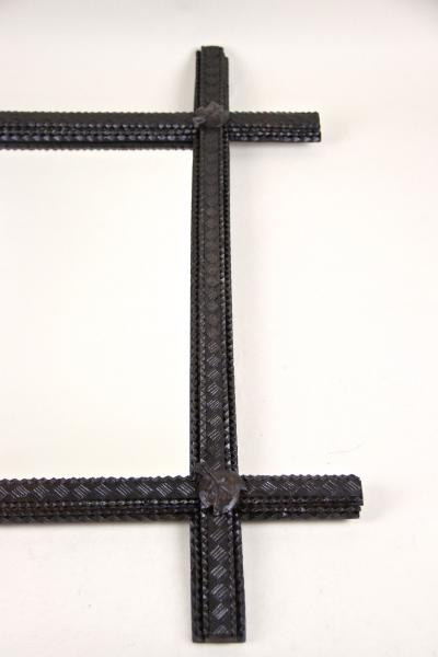 19th Century Rustic Tramp Art Mirror Hand Carved Austria circa 1840