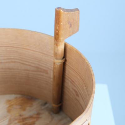 19th Century Scandinavian Folk Art Bentwood Tine Box Svepask Pine Rattan