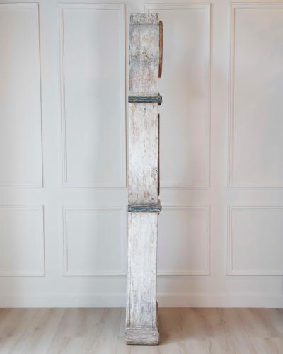 19th Century Scandinavian Painted Pine Longcase Clock