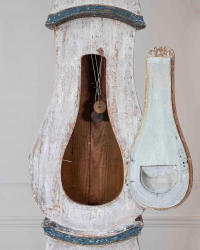 19th Century Scandinavian Painted Pine Longcase Clock