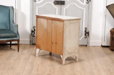 19th Century Scandinavian Three Drawer Chest with Carved Motifs