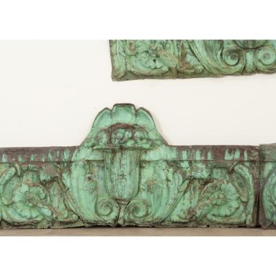 19th Century Set of 3 Oxidized Copper Panels