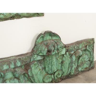 19th Century Set of 3 Oxidized Copper Panels