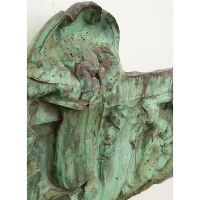 19th Century Set of 3 Oxidized Copper Panels