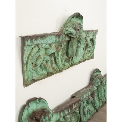 19th Century Set of 3 Oxidized Copper Panels