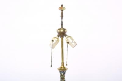 19th Century Sevres Style Porcelain Onyx Base Table Lamps