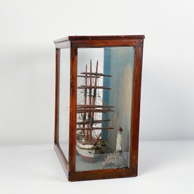 19th Century Ship Model Diorama American circa 1880