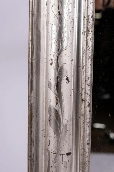 19th Century Silver Louis Philippe Mirror