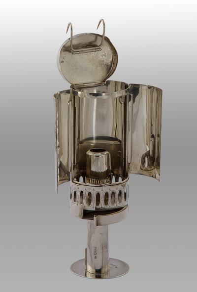 19th Century Silver Travel Lamp