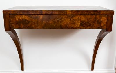 19th Century Sleek Neoclassical Walnut Wall Console