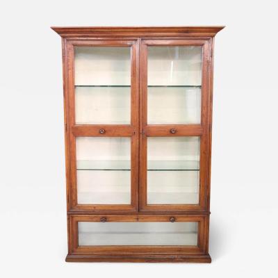 19th Century Solid Walnut Antique Vitrine