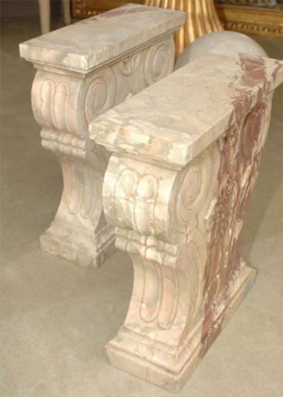 19th Century Southern Italian Antique Marble Pedestals A Pair