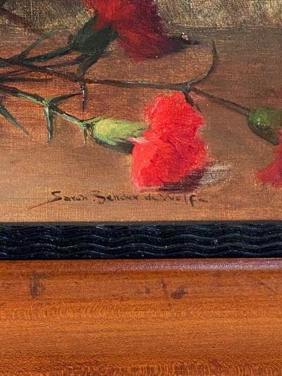 19th Century Still Life of Carnations by Sarah Bender De Wolfe