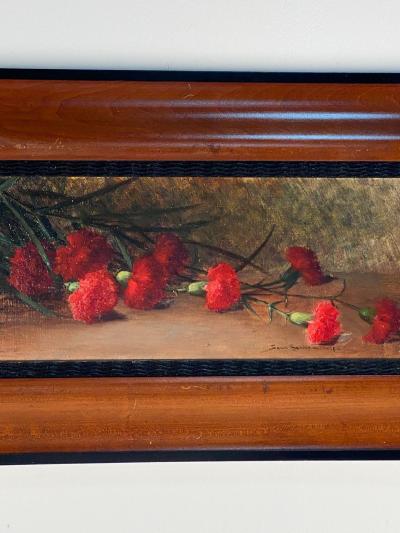 19th Century Still Life of Carnations by Sarah Bender De Wolfe