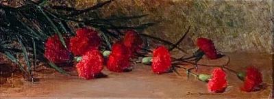 19th Century Still Life of Carnations by Sarah Bender De Wolfe