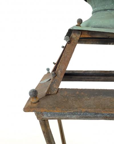 19th Century Street Lantern in Copper and Iron