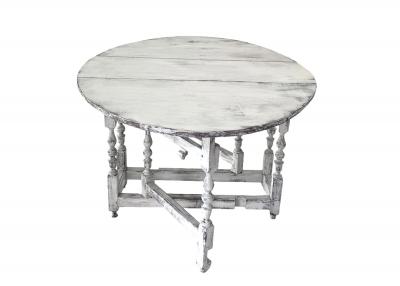 19th Century Swedish Baroque Gateleg Oval Dining Table