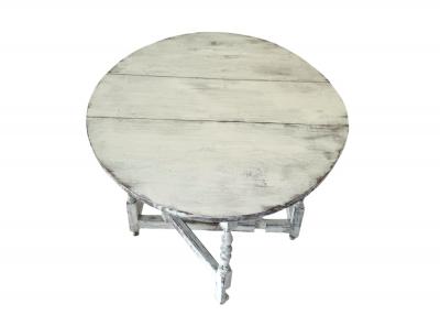 19th Century Swedish Baroque Gateleg Oval Dining Table