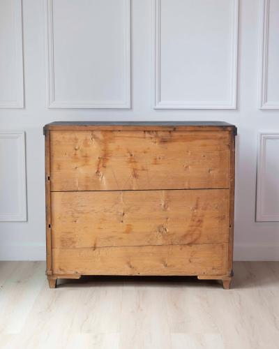 19th Century Swedish Black Painted Pine Chest of Drawers