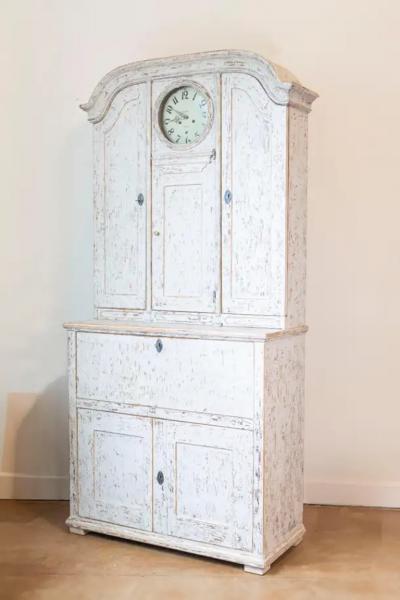 19th Century Swedish Clock Secretary Circa 1820