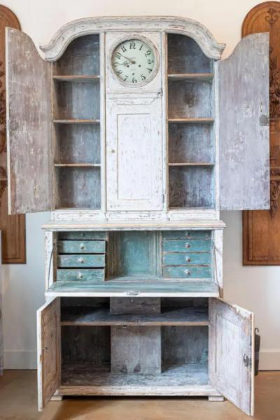 19th Century Swedish Clock Secretary Circa 1820