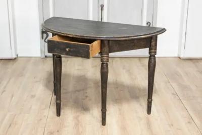 19th Century Swedish Demi Lune Console Table Circa 1860