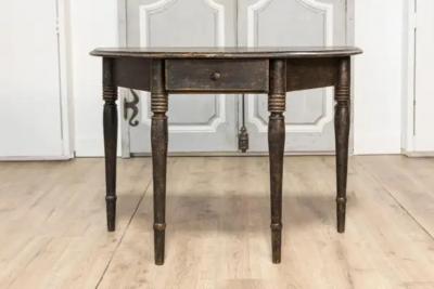 19th Century Swedish Demi Lune Console Table Circa 1860