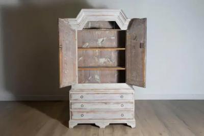 19th Century Swedish Folk Art Cabinet Circa 1810