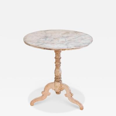 19th Century Swedish Gustavian Round Tilt Top Table in Painted Finish Circa 185