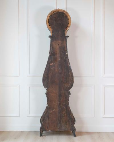 19th Century Swedish Mora Clock in Black Paint