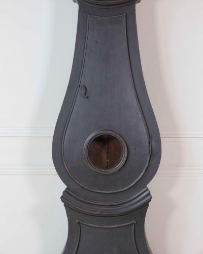 19th Century Swedish Mora Clock in Black Paint