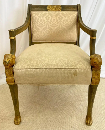 19th Century Swedish Neoclassical Arm Chairs a Pair Fauteuils Europe 19th C 
