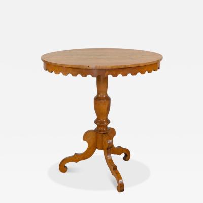 19th Century Swedish Oval Flame Birch Side Table Circa 1890