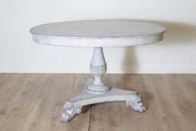 19th Century Swedish Oval Pedestal Table Circa 1890