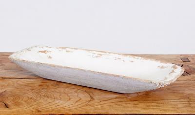 19th Century Swedish Painted Dugout Bowl