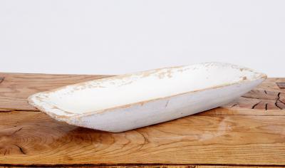 19th Century Swedish Painted Dugout Bowl