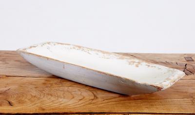 19th Century Swedish Painted Dugout Bowl