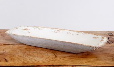 19th Century Swedish Painted Dugout Bowl