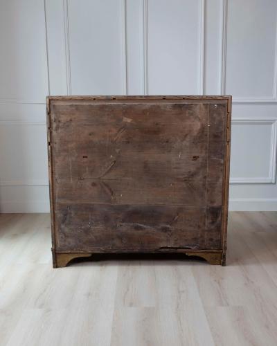 19th Century Swedish Painted Secretary in Blue with White Highlights circa 1830
