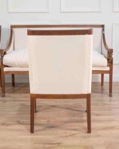 19th Century Swedish Salon Suite with Sofa and Pair of Armchairs